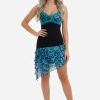Blue & Black Leopard Print Dress