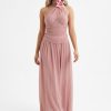 Pink Halter Maxi Dress
